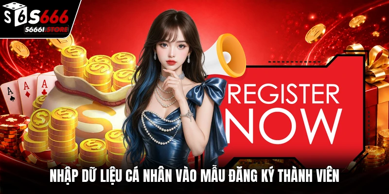 Nhập dữ liệu cá nhân vào mẫu đăng ký thành viên